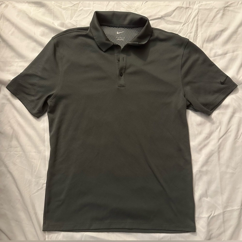 NIKE Golf Dri-Fit Grey Polo Shirt Sz.M